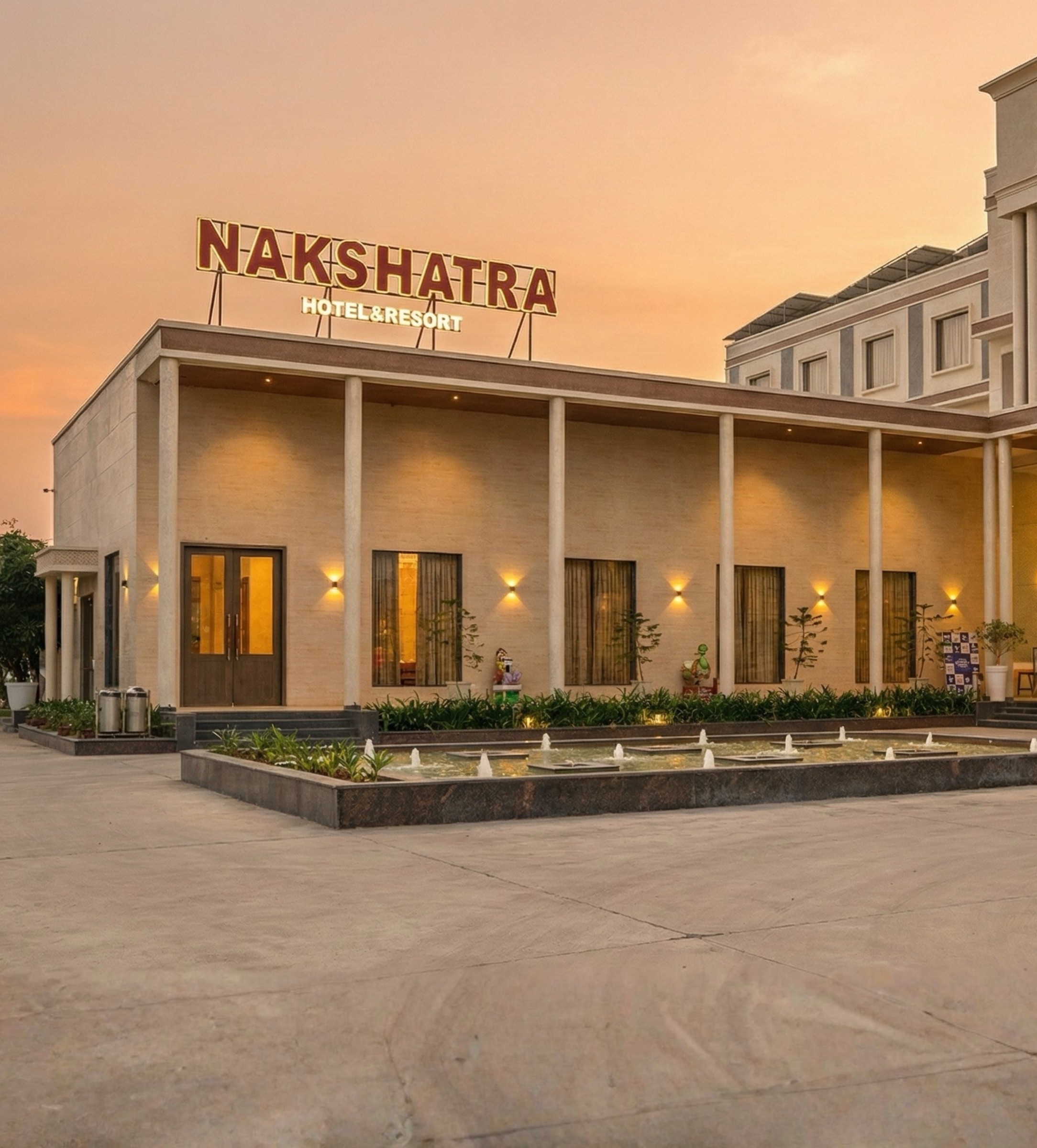 Grand parking, thoughtful arrivals. at Nakshatra Hotel & Resort